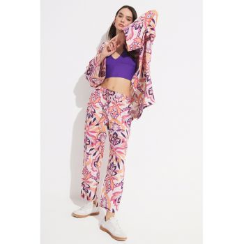 Chimono din amestec de in cu model