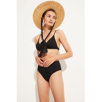 Costum de baie in doua piese cu talie inalta