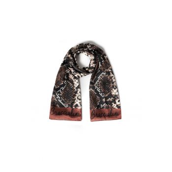 Esarfa cu model piele de sarpe