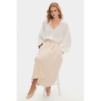 Fusta din bumbac cu model uni