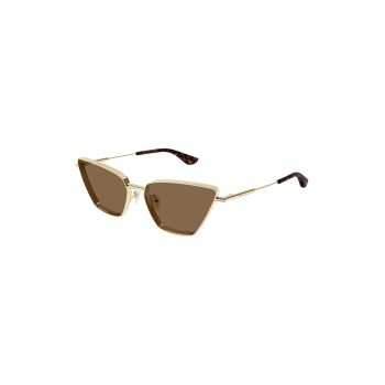 Ochelari de soare cat-eye cu rame metalice