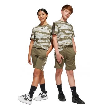 Pantaloni scurti din amestec de bumbac cu model camuflaj