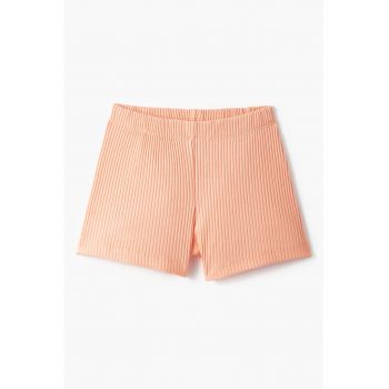 Pantaloni scurti striati cu talie elastica