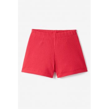 Pantaloni scurti striati cu talie elastica
