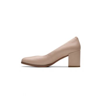 Pantofi de piele cu toc masiv Freva