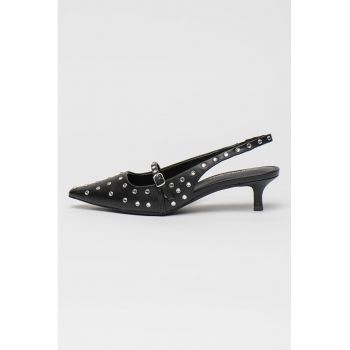 Pantofi de piele ecologica cu strasuri