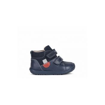 Pantofi de piele si piele intoarsa cu velcro Macchia