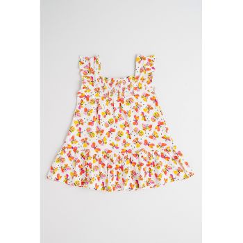 Rochie de bumbac cu imprimeu