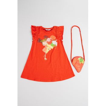 Rochie evazata cu imprimeu