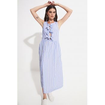 Rochie lunga cu model in dungi