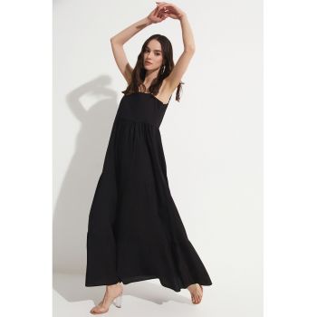 Rochie maxi cu decolteu patrat