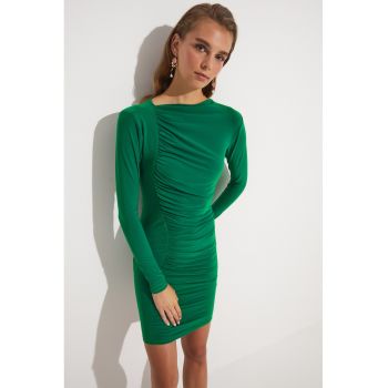 Rochie scurta cambrata cu model drapat