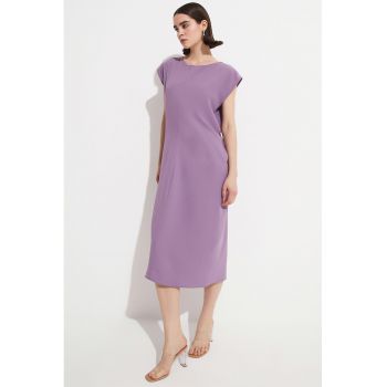 Rochie-tricou midi cu croiala dreapta