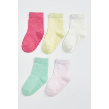 Set de sosete scurte cu talpa aderenta - 5 perechi