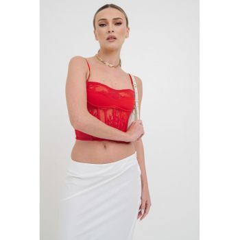 Top crop cu model corset