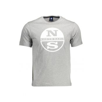 Tricou barbati - cu imprimeu cu logo - Regular fit -  Gri