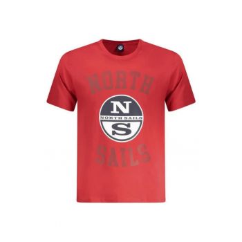 Tricou barbati - cu imprimeu cu logo si text - Regular fit -