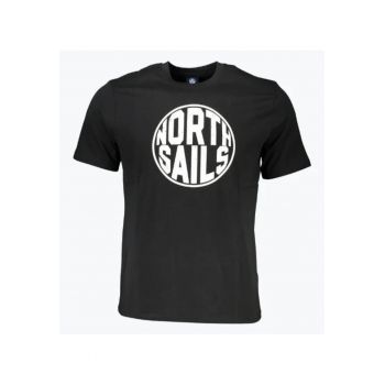 Tricou barbati din bumbac cu imprimeu cu logo si croiala Regular fit -