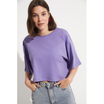 Tricou crop din bumbac