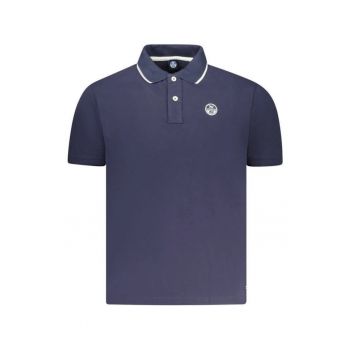 Tricou polo barbati - cu mini logo brodat si detalii pe guler - Regular fit -