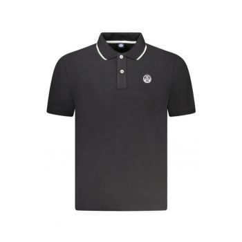Tricou polo barbati - cu mini logo brodat si detalii pe guler - Regular fit -