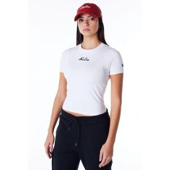 Tricou uni cu decolteu la baza gatului