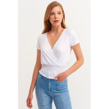 Bluza cu decolteu cache-coeur