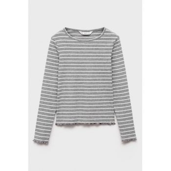 Bluza cu dungi si decolteu rotund