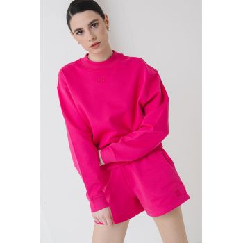 Bluza de trening cu decolteu la baza gatului si maneci cazute