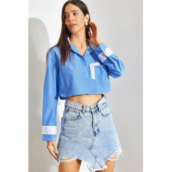 Camasa crop cu maneci lungi