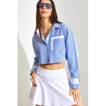 Camasa crop cu maneci lungi