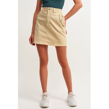 Fusta mini cu talie inalta