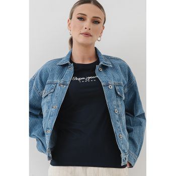 Jacheta crop relaxed fit din denim