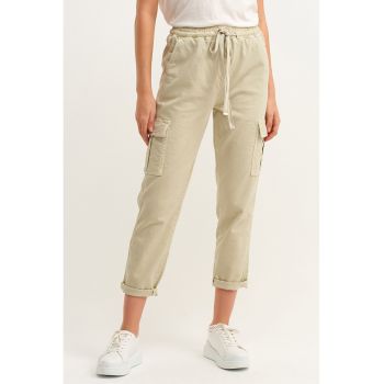 Pantaloni cargo crop