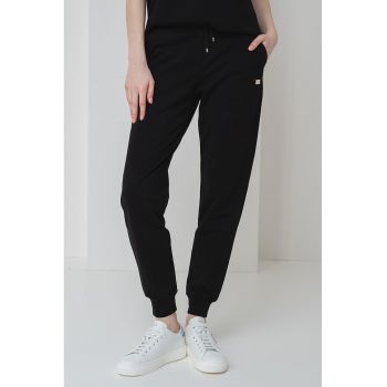 Pantaloni de trening cu talie medie si snur de ajustare
