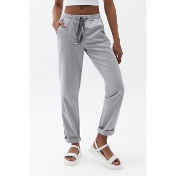 Pantaloni de trening din amestec de lyocell cu snur