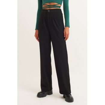 Pantaloni eleganti cu talie inalta