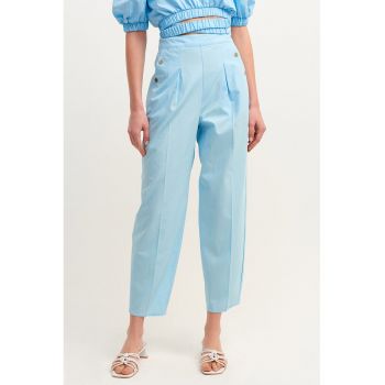 Pantaloni plisati din amestec de lyocell