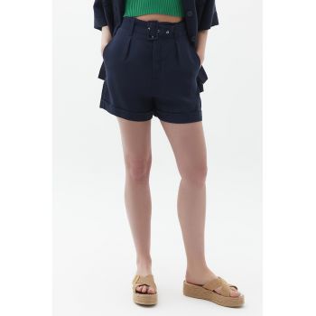 Pantaloni scurti din amestec de lyocell cu buzunare laterale