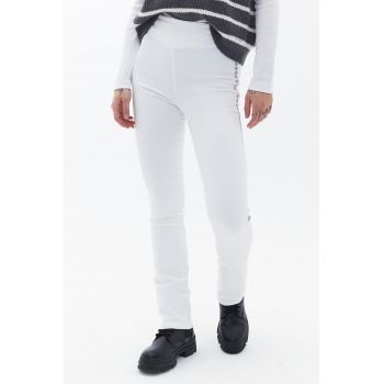 Pantaloni slim fit cu talie inalta