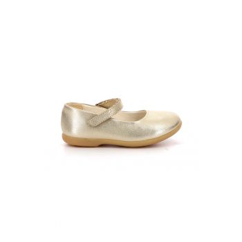 Pantofi de piele cu aspect metalizat