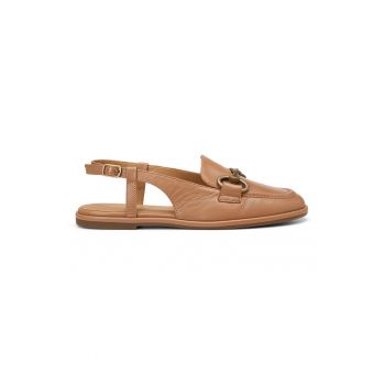 Pantofi loafer slingback de piele