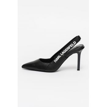 Pantofi slingback de piele cu varf ascutit Sarabande
