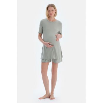 Pijama striata scurta pentru gravide