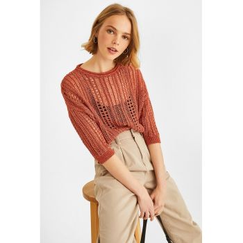 Pulover cu model cu perforatii Bukbisjur