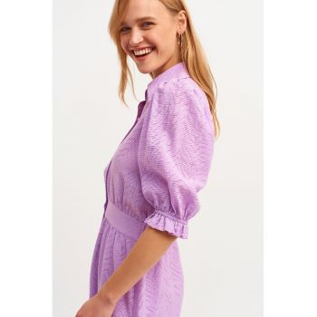 Rochie-camasa midi cu croiala in A