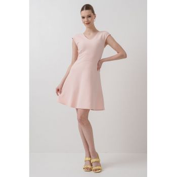 Rochie evazata cu decolteu in V