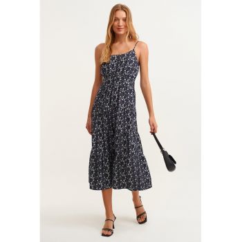 Rochie midi cu imprimeu floral