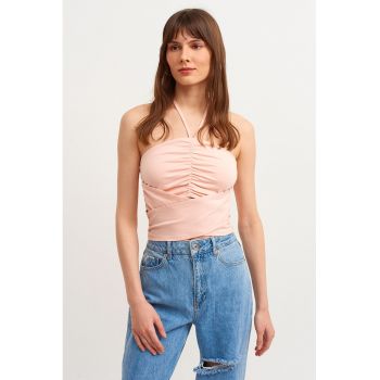 Top crop cu decolteu halter