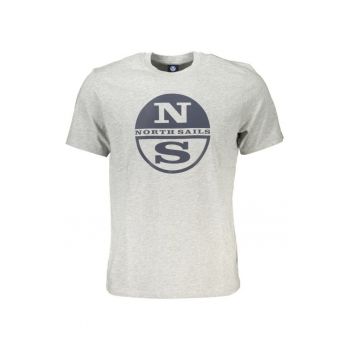 Tricou barbati - cu imprimeu cu logo - Regular fit -  Gri deschis